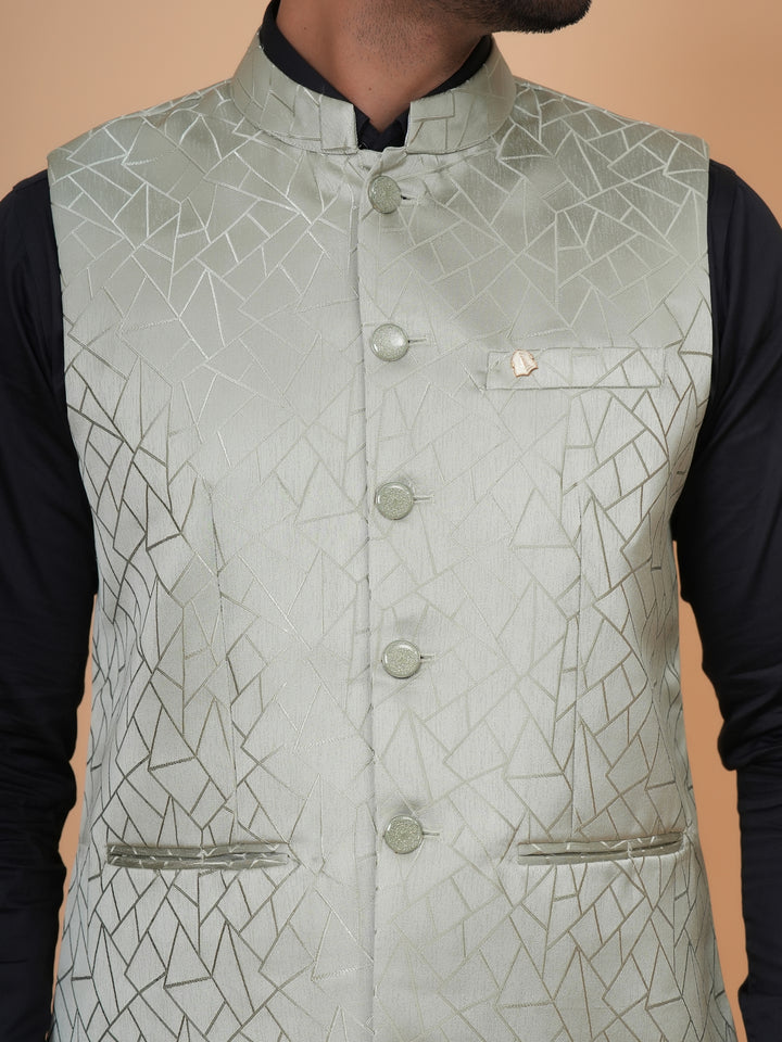 Geometric Pista Nehru Jacket - B44741-3