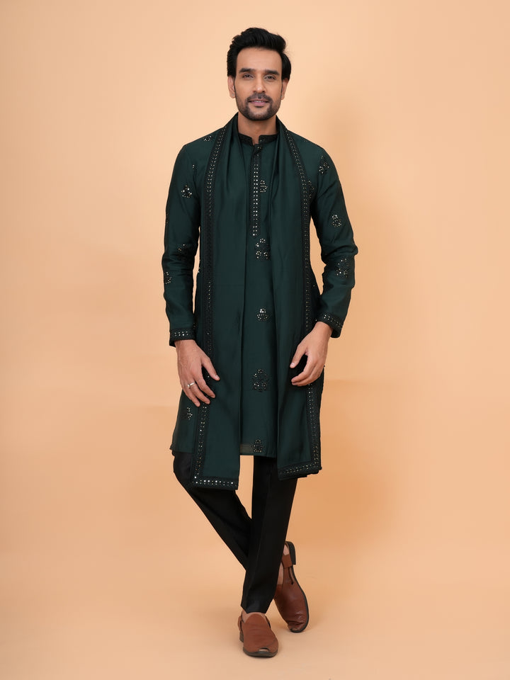 Sequence Green Kurta Set - KM40207D-14