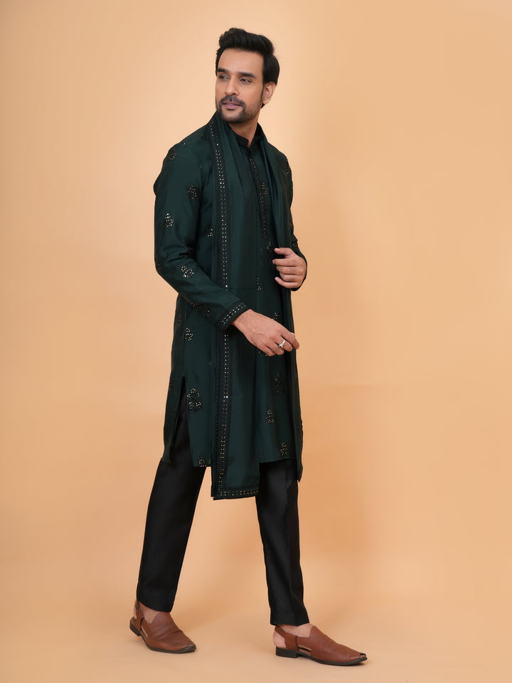Sequence Green Kurta Set - KM40207D-14