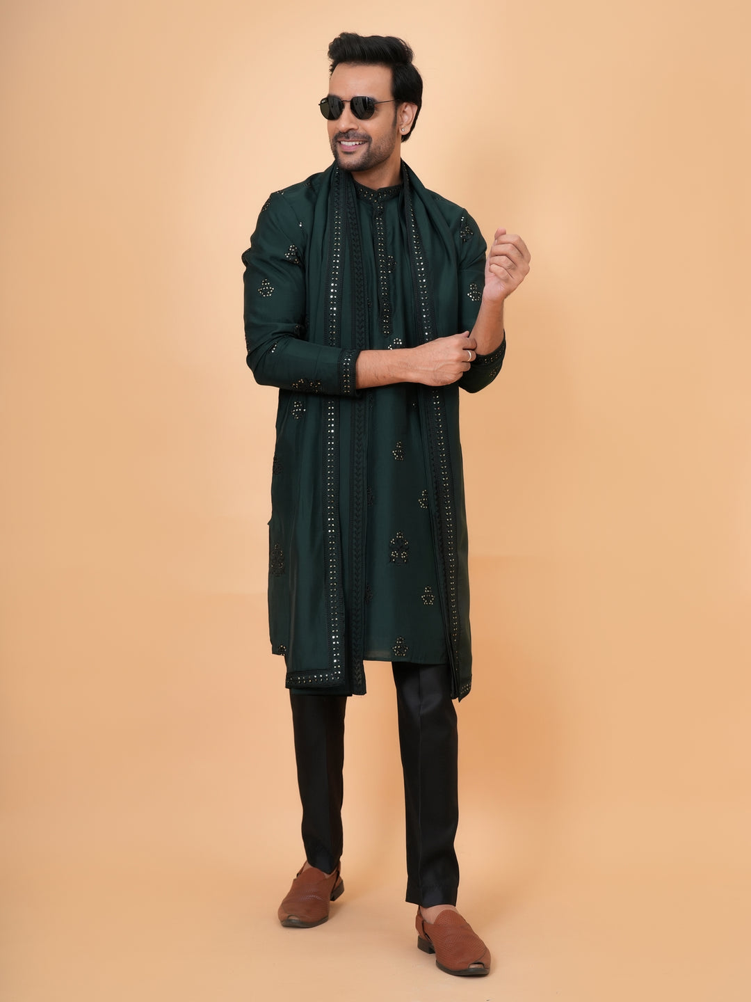 Sequence Green Kurta Set - KM40207D-14