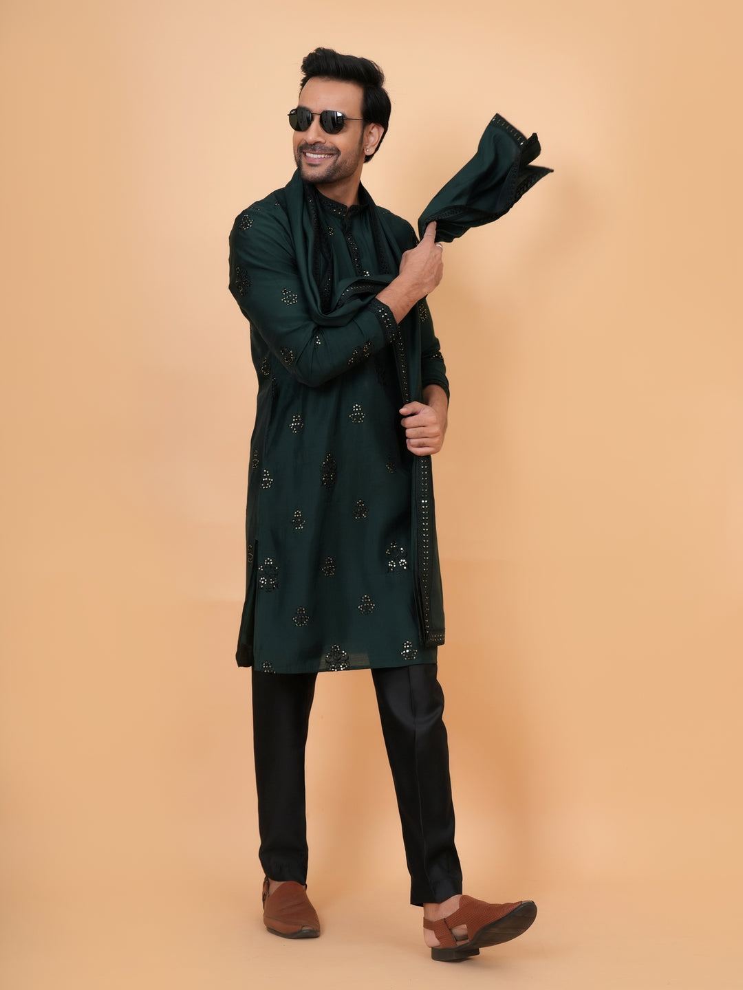 Sequence Green Kurta Set - KM40207D-14