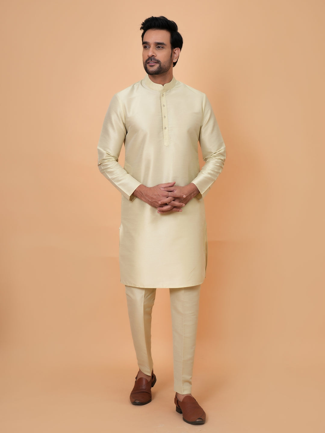 Abstract Pista Jacket Kurta Set - JM45404-2