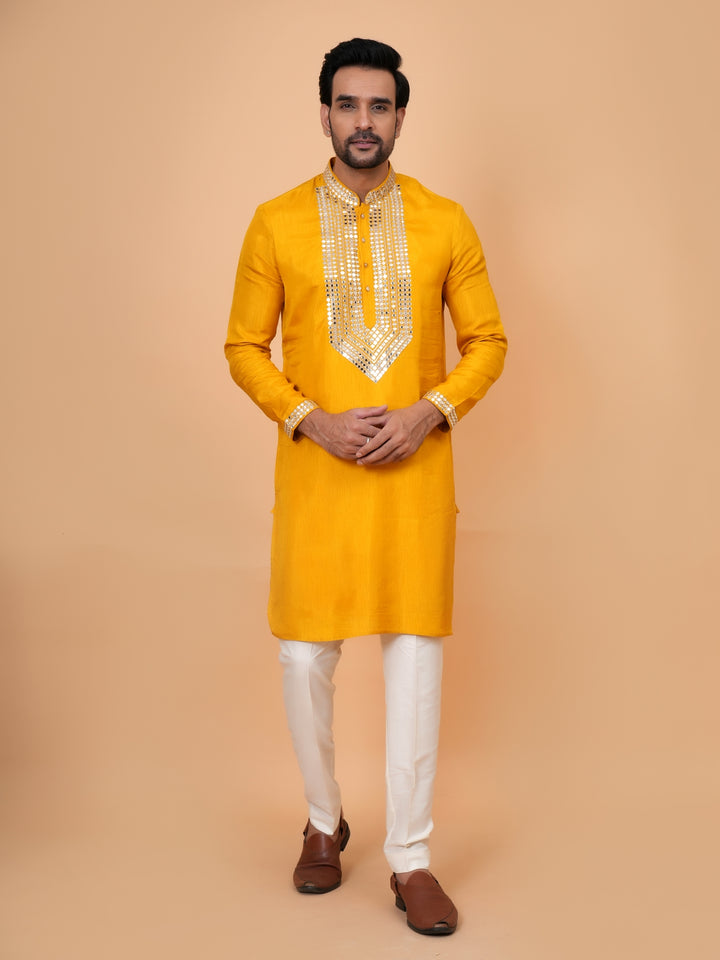Sequence Mustard Kurta Set - KM42958-3