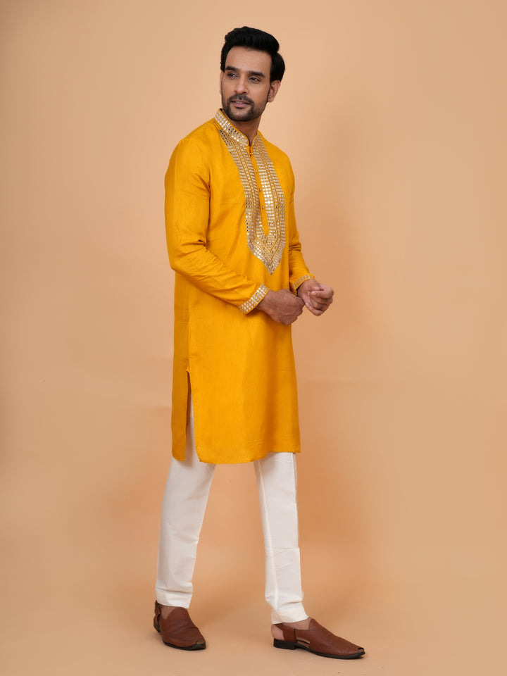 Sequence Mustard Kurta Set - KM42958-3
