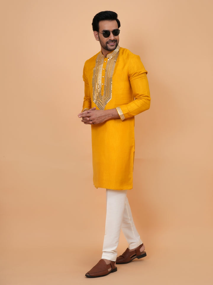 Sequence Mustard Kurta Set - KM42958-3