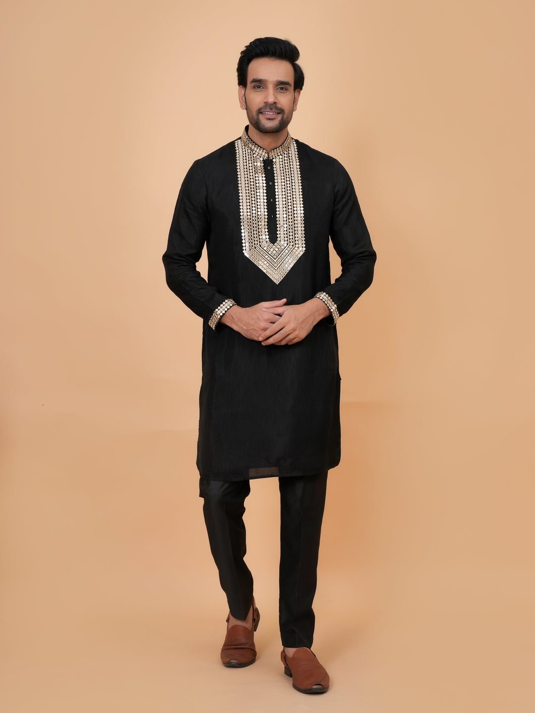 Sequence Black Kurta Set - KM42958-1