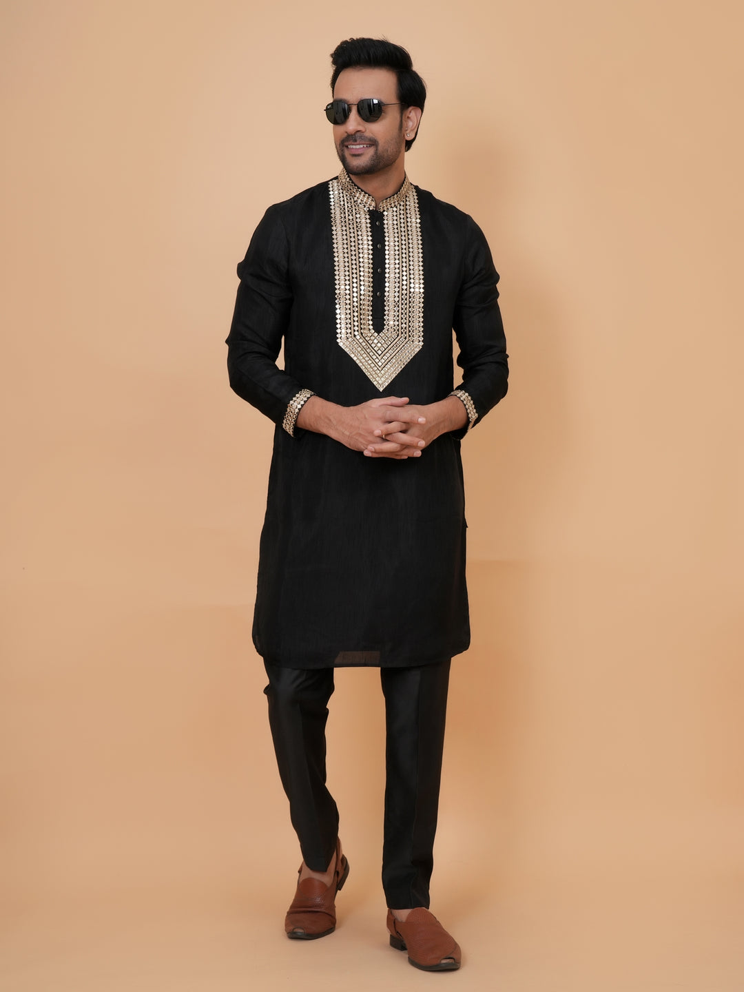 Sequence Black Kurta Set - KM42958-1