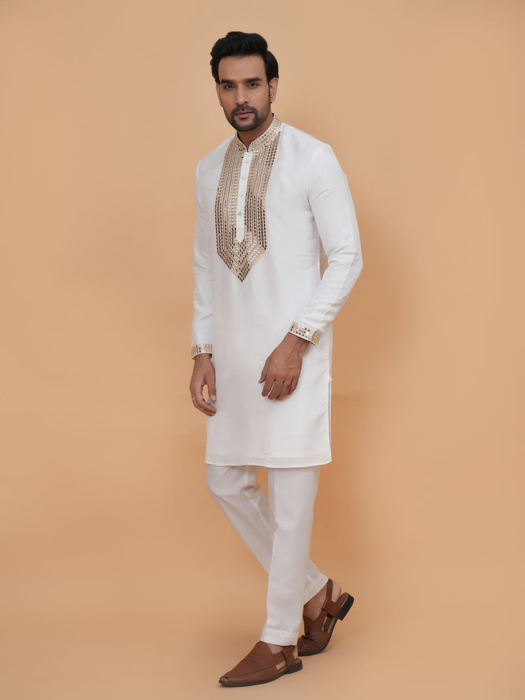 Sequence White Kurta Set - KM42958-2
