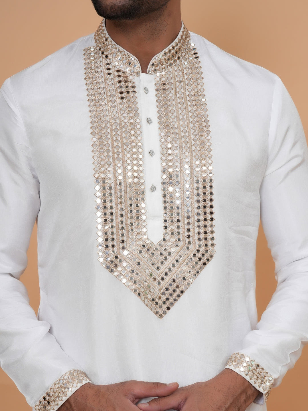 Sequence White Kurta Set - KM42958-2