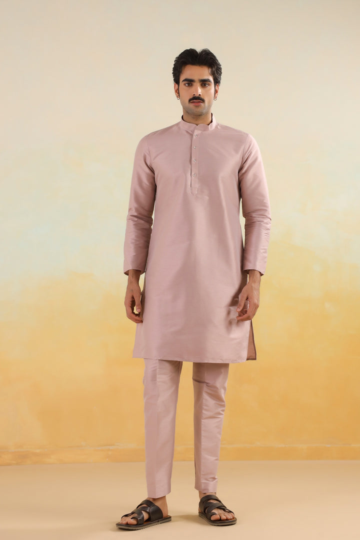 Geometric Pink Jacket Kurta Set - JM45403-1