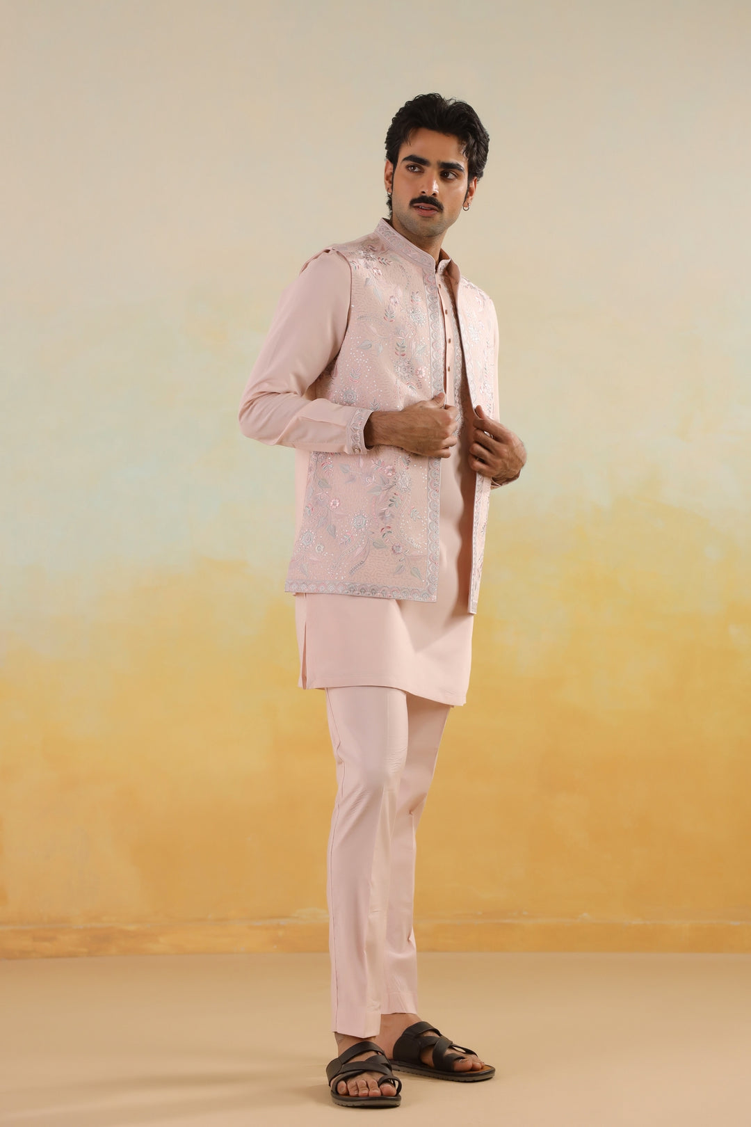 Sequence Pink Jacket Kurta Set - JT45293-2159