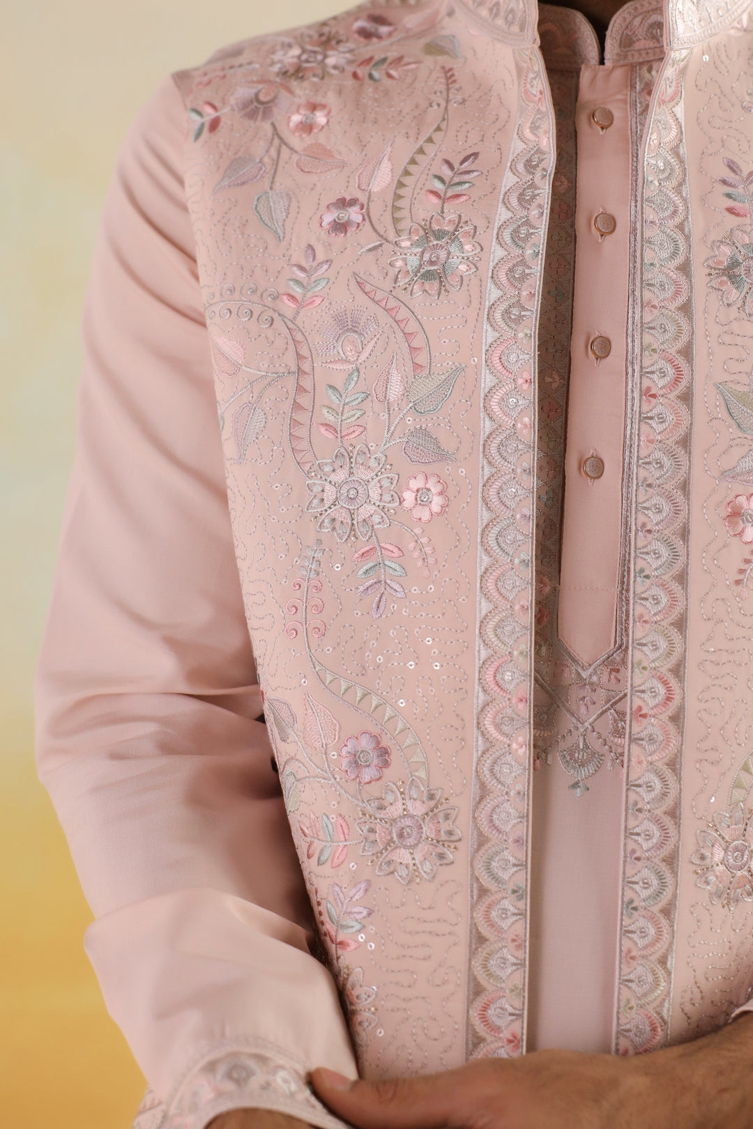 Sequence Pink Jacket Kurta Set - JT45293-2159