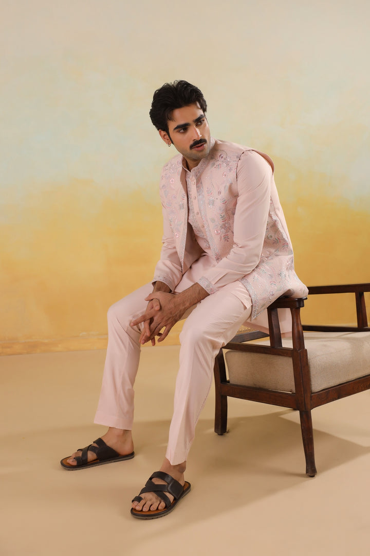 Sequence Pink Jacket Kurta Set - JT45293-2159