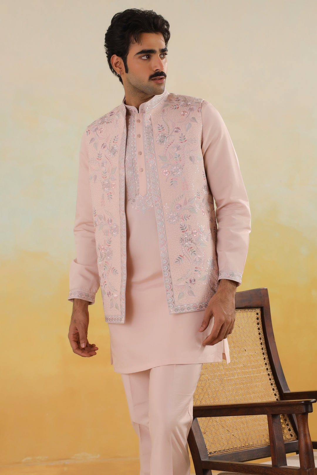 Sequence Pink Jacket Kurta Set - JT45293-2159