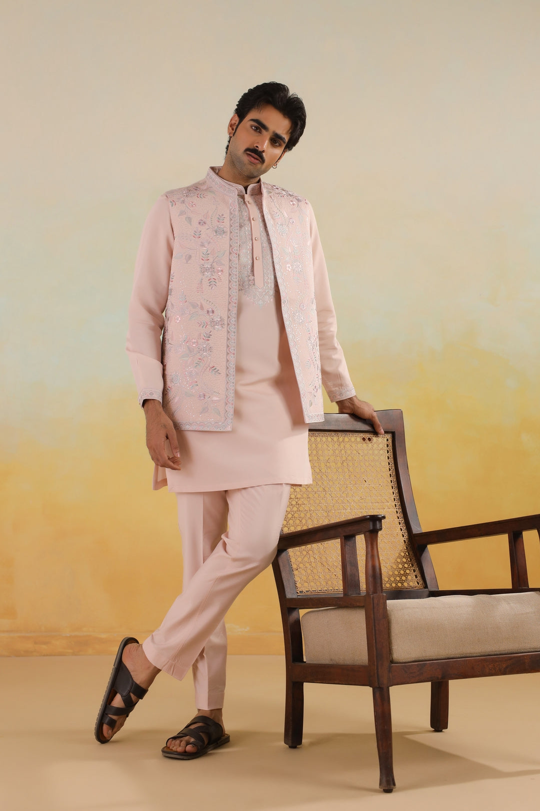 Sequence Pink Jacket Kurta Set - JT45293-2159