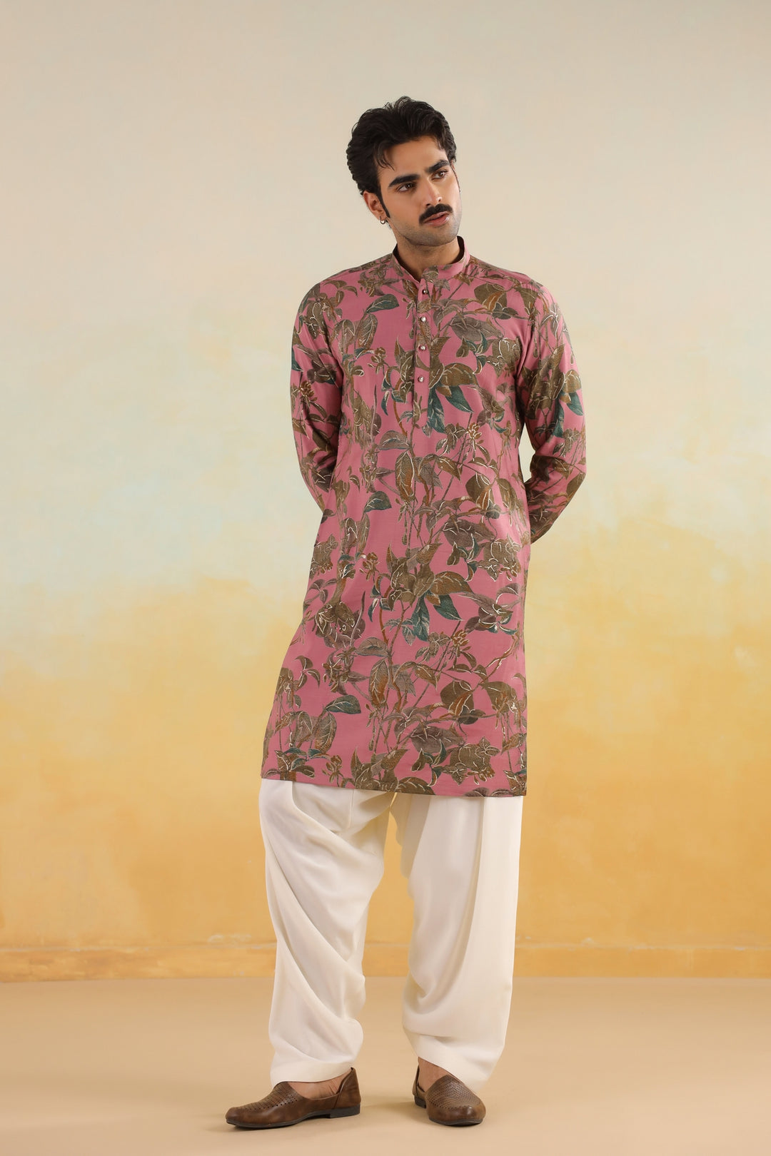 Floral Pink Only Kurta - K46770-31/1
