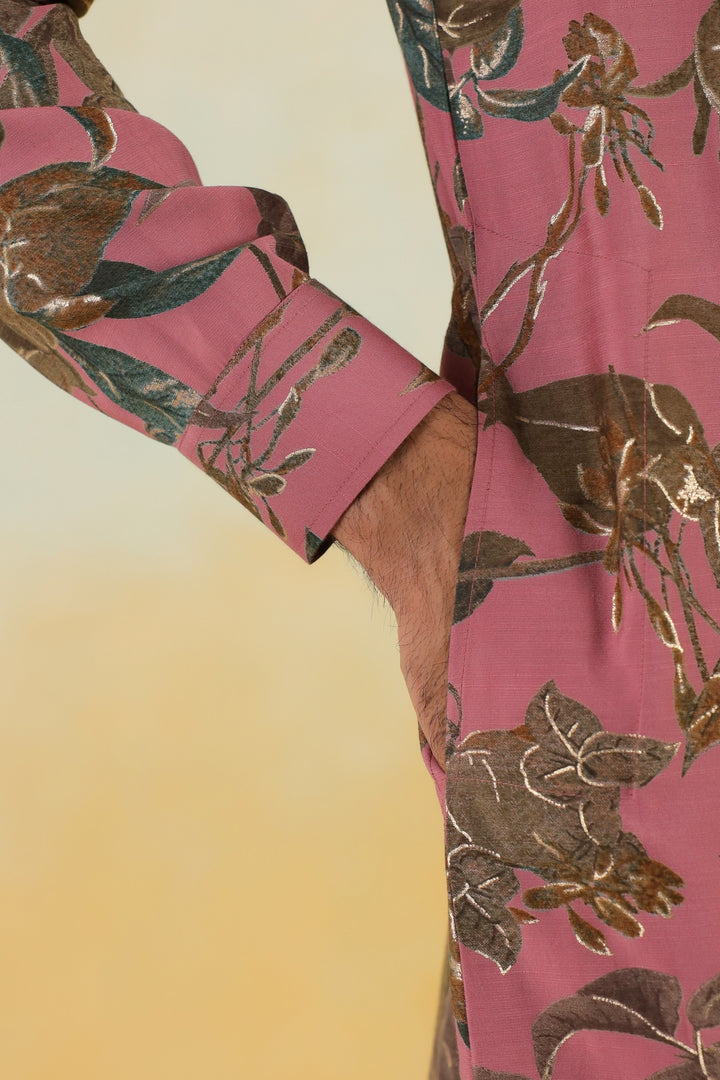 Floral Pink Only Kurta - K46770-31/1