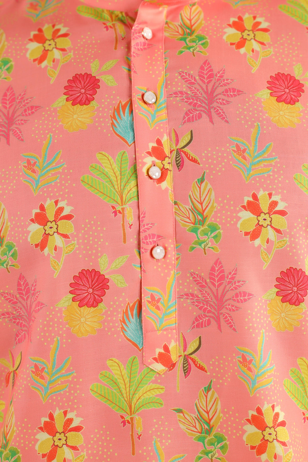 Floral Pink Kurta Set - KM46758-3