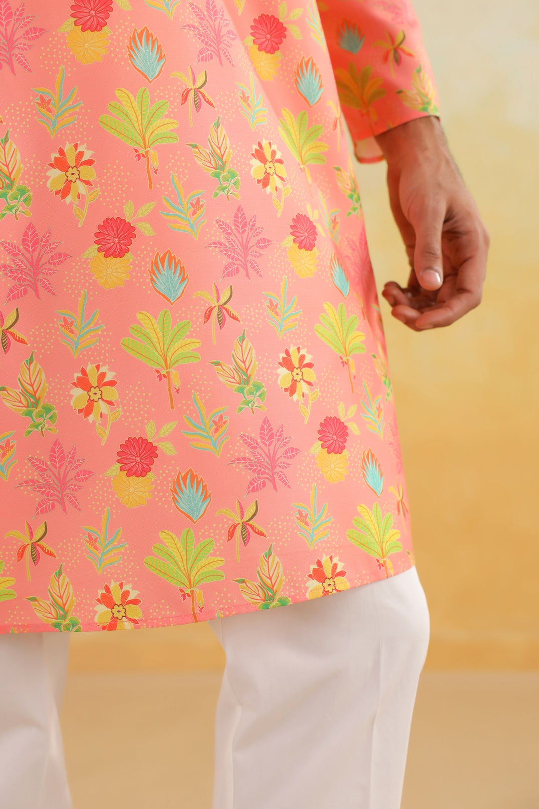 Floral Pink Kurta Set - KM46758-3