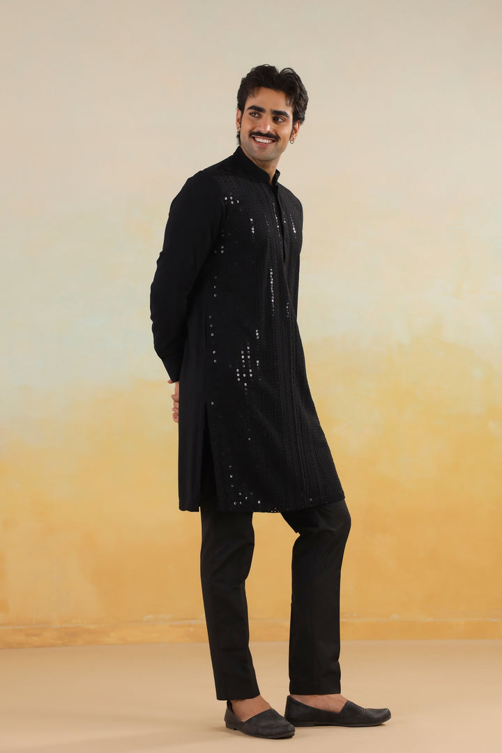 Sequence Black Kurta Set - KM46512-106