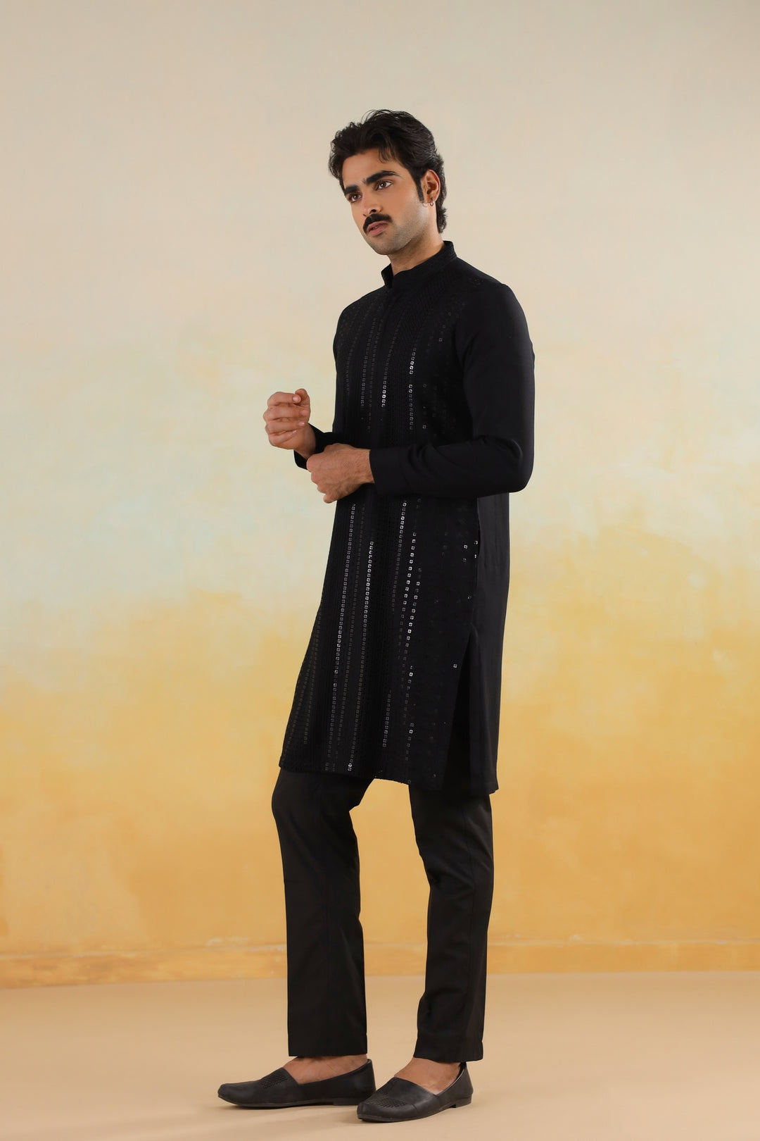 Sequence Black Kurta Set - KM46512-106
