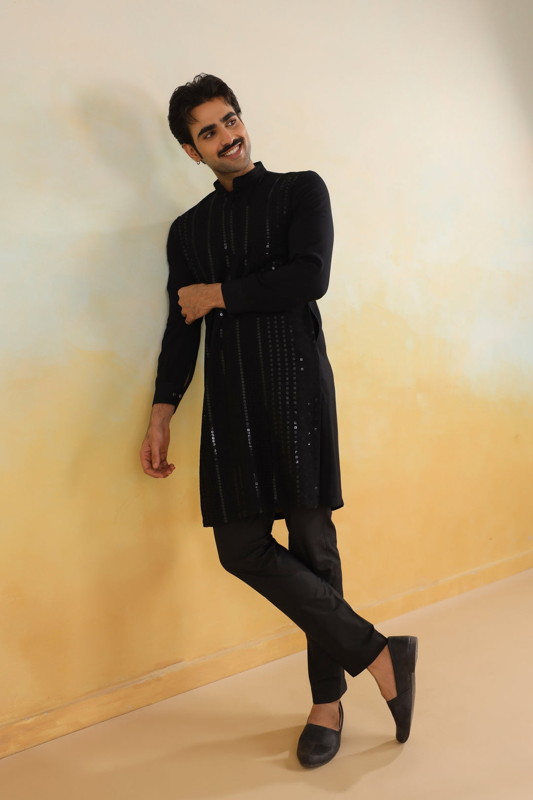 Sequence Black Kurta Set - KM46512-106