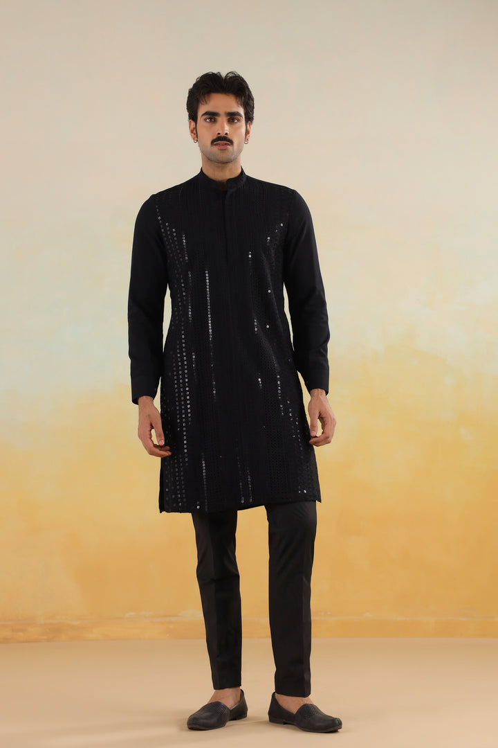 Sequence Black Kurta Set - KM46512-106