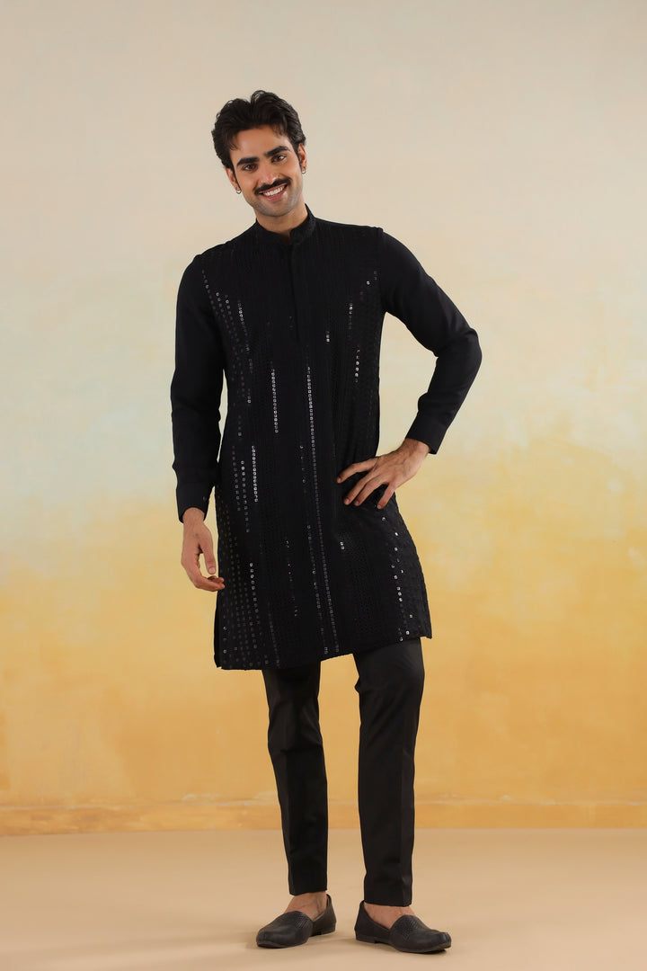 Sequence Black Kurta Set - KM46512-106