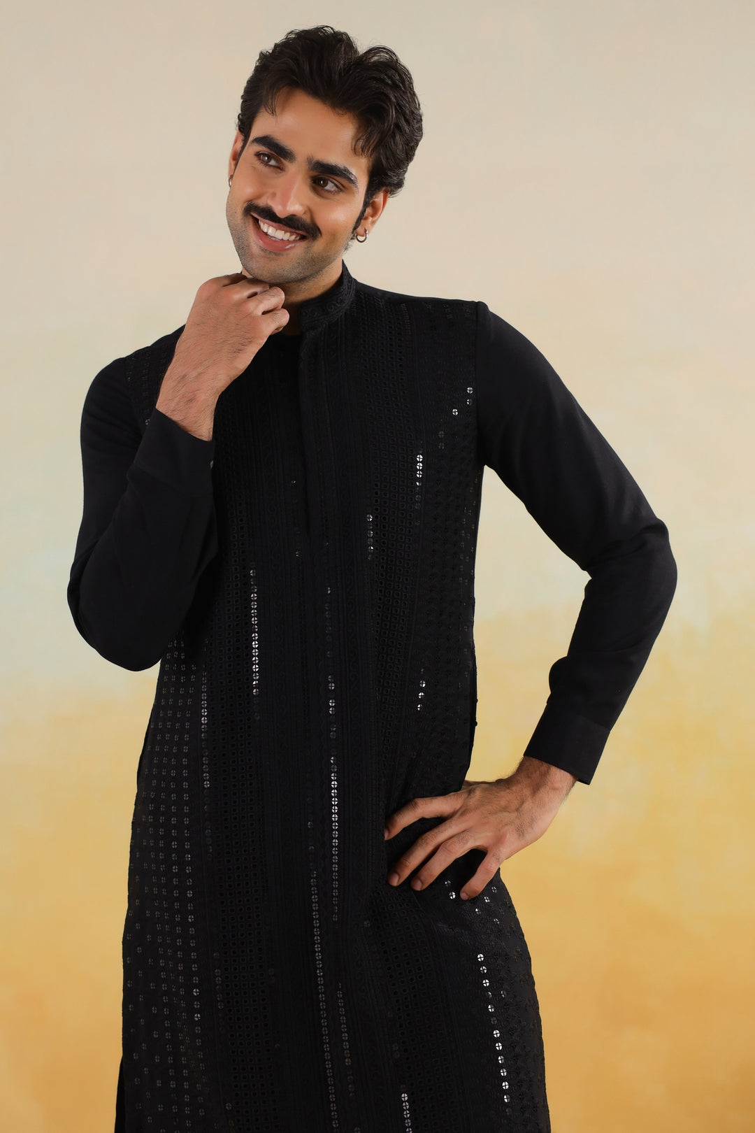 Sequence Black Kurta Set - KM46512-106
