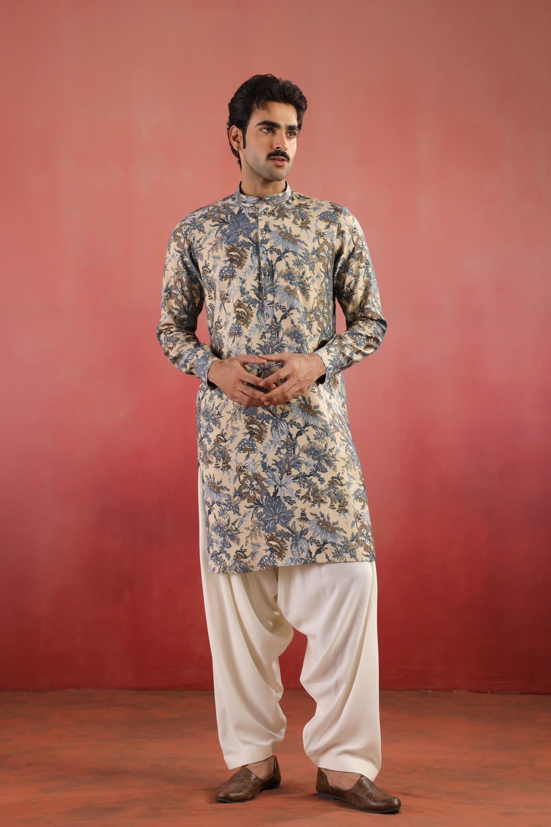 Floral Fawn Only Kurta - K46770-40/1