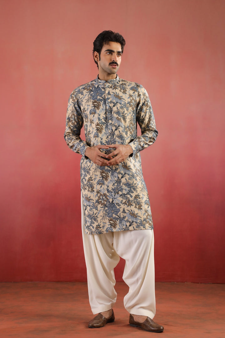Floral Fawn Only Kurta - K46770-40/1