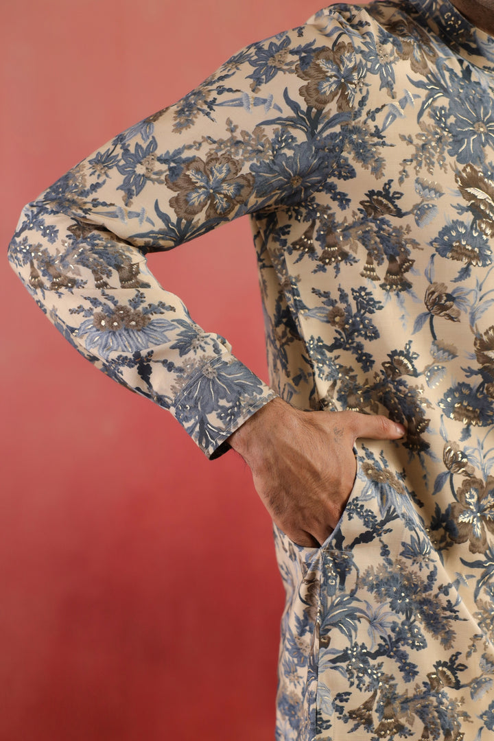 Floral Fawn Only Kurta - K46770-40/1