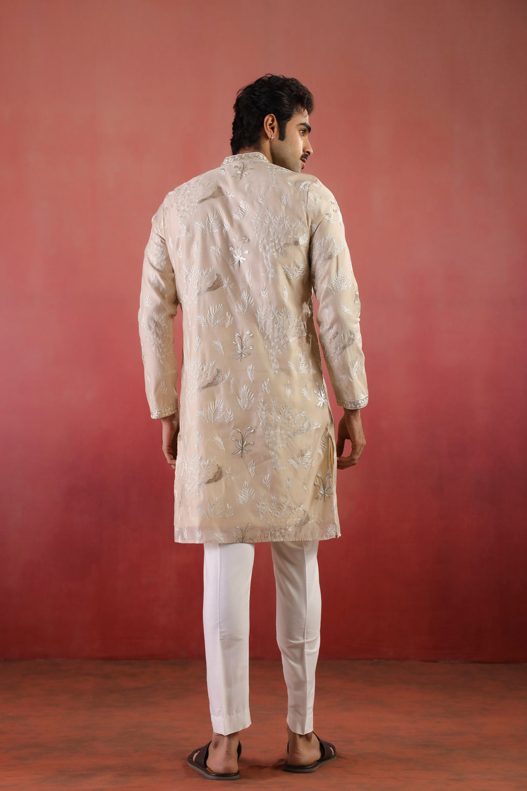 Floral Brown Kurta Set - KM44318-14