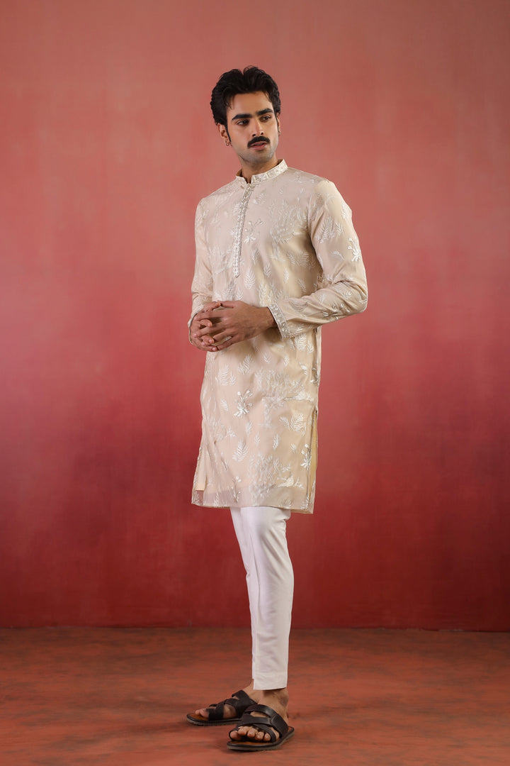 Floral Brown Kurta Set - KM44318-14