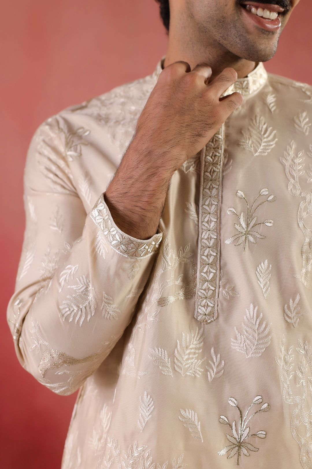 Floral Brown Kurta Set - KM44318-14