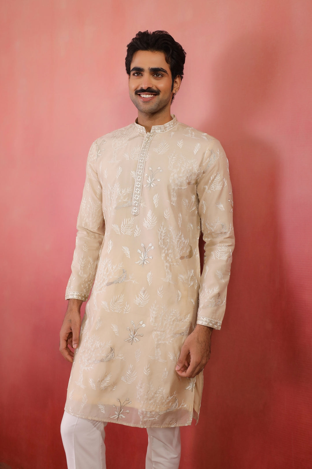 Floral Brown Kurta Set - KM44318-14