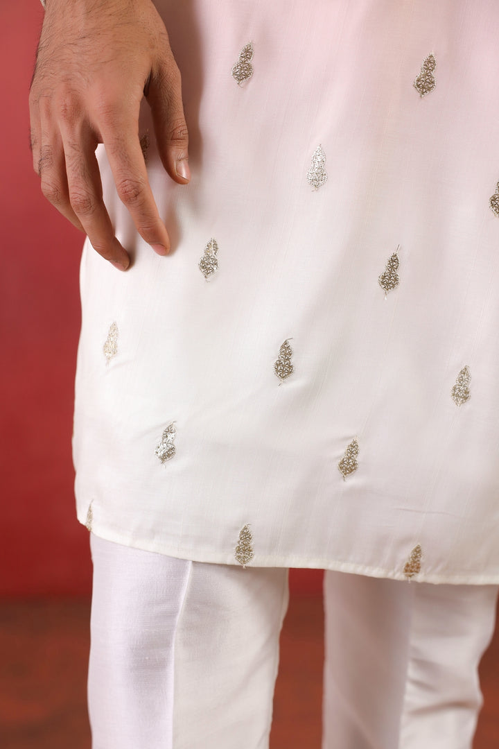 Embroidered Pink Kurta Set - KM45331-3