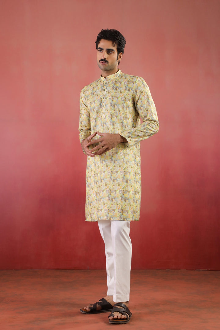 Abstract Pista Kurta Set - KM46758-2