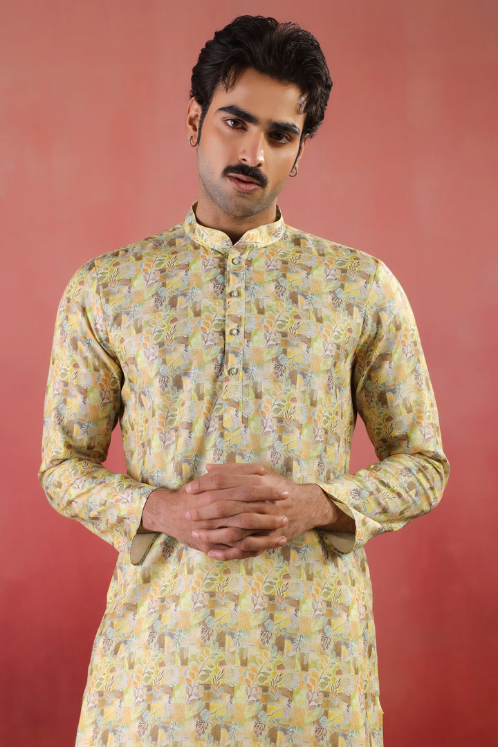 Abstract Pista Kurta Set - KM46758-2