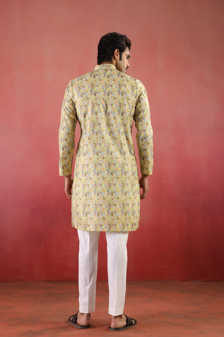 Abstract Pista Kurta Set - KM46758-2