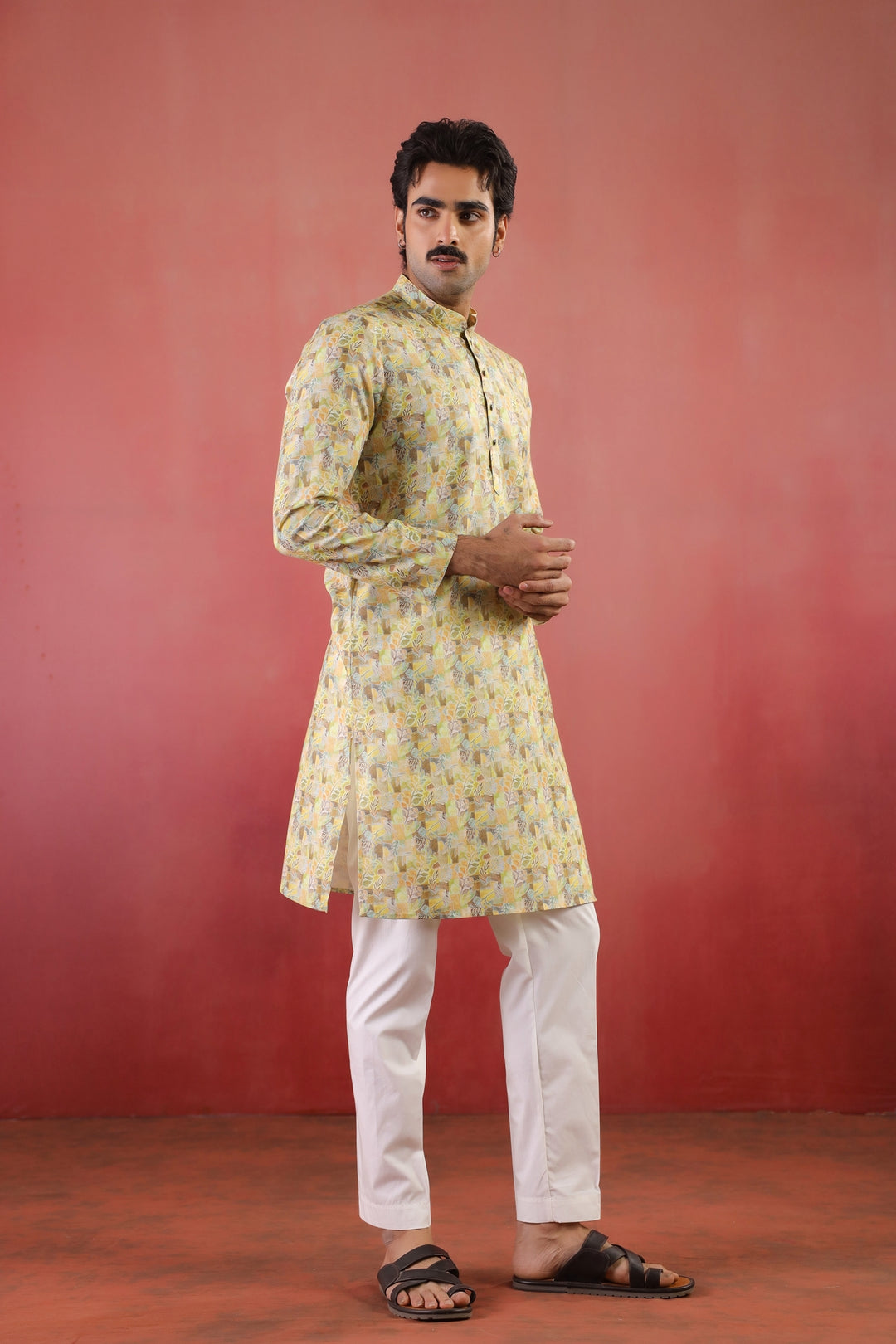 Abstract Pista Kurta Set - KM46758-2