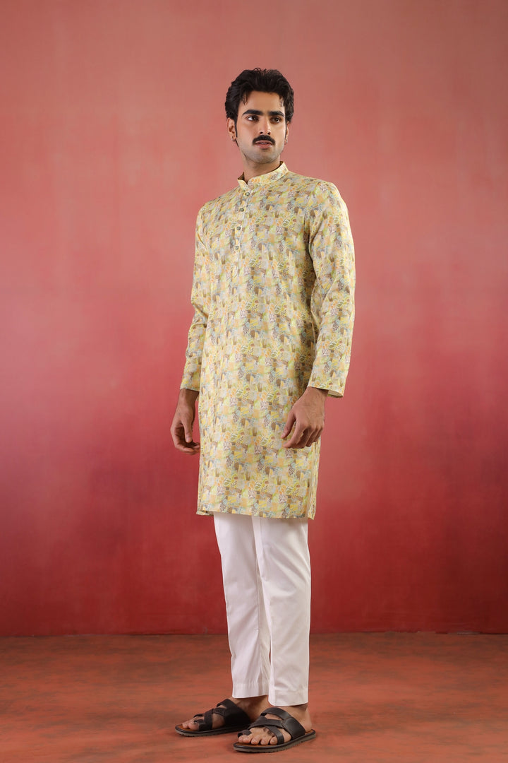 Abstract Pista Kurta Set - KM46758-2