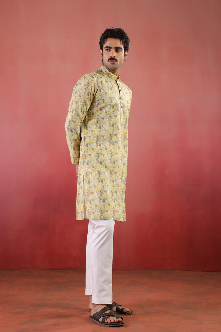 Abstract Pista Kurta Set - KM46758-2