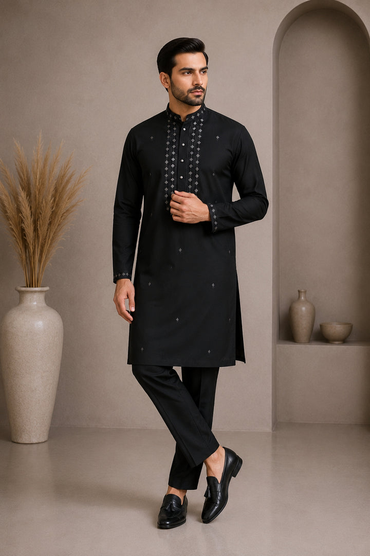 Sequence Black Kurta Set - KT48091-1