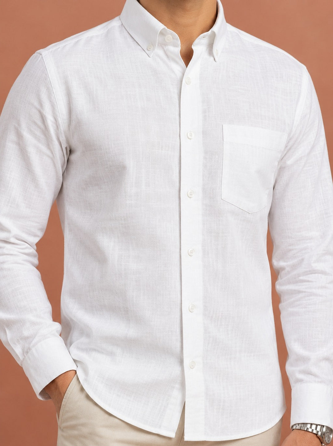Solid White Shirts - E48155-Z1