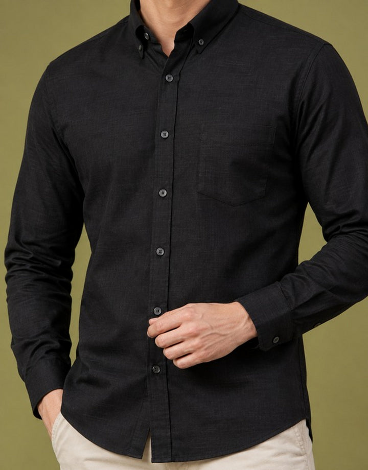 Solid Black Shirts - E48155-10