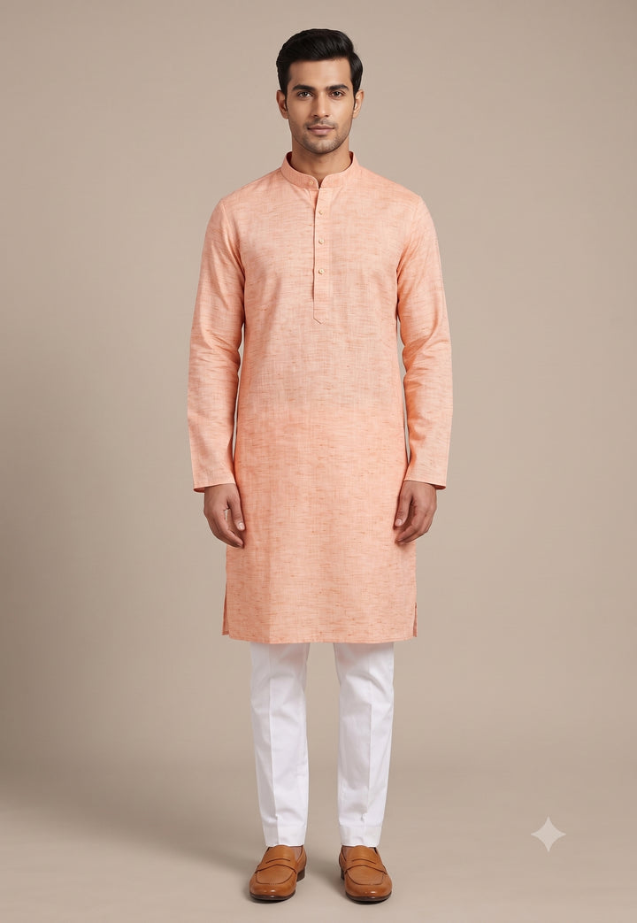 Solid Orange Kurta Set - KM48219-9