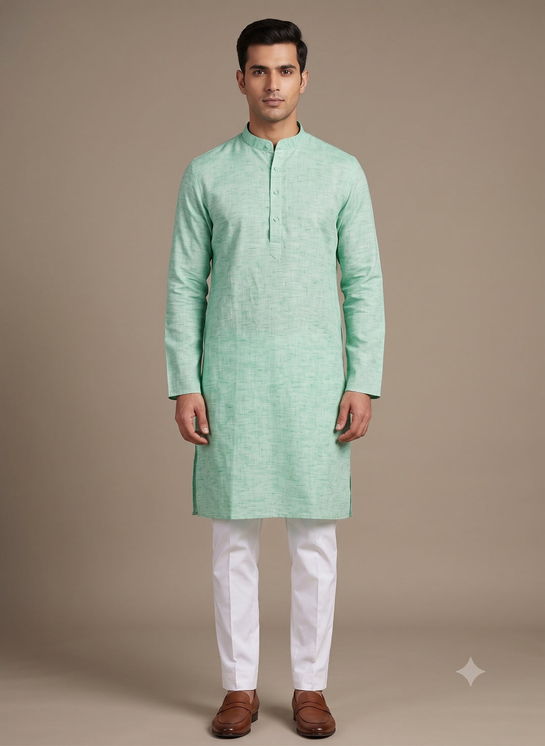 Solid Green Kurta Set - KM48219-12