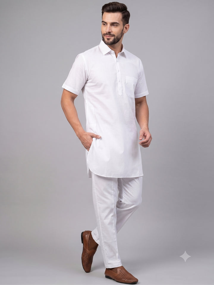 Ganganagri  White Kurta Set - GT33392H-W002