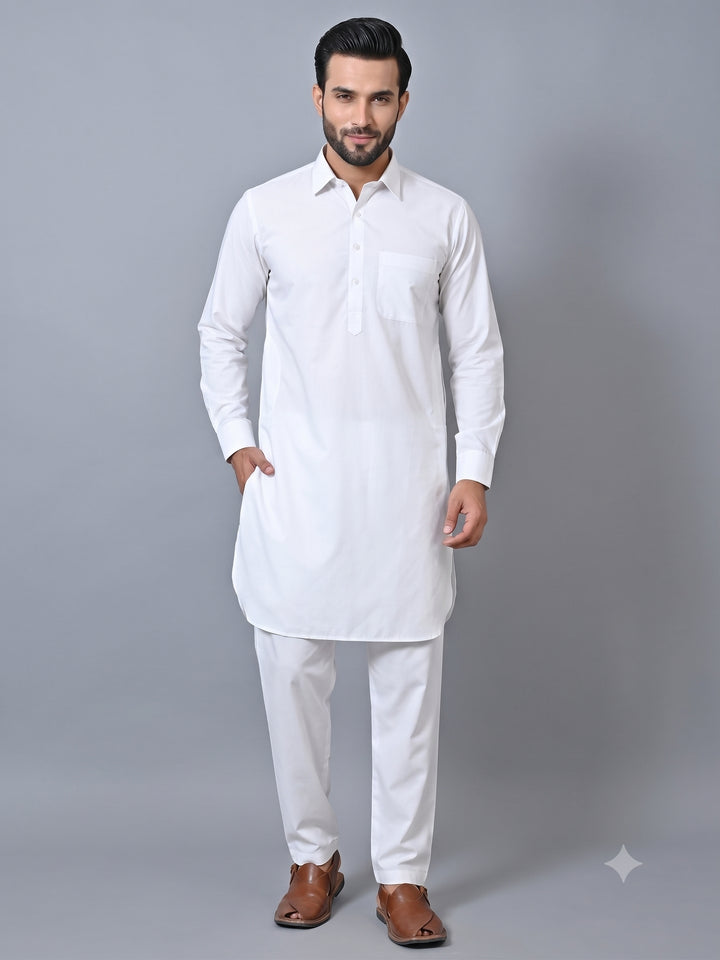 Ganganagri  White Kurta Set - GT33392-W002
